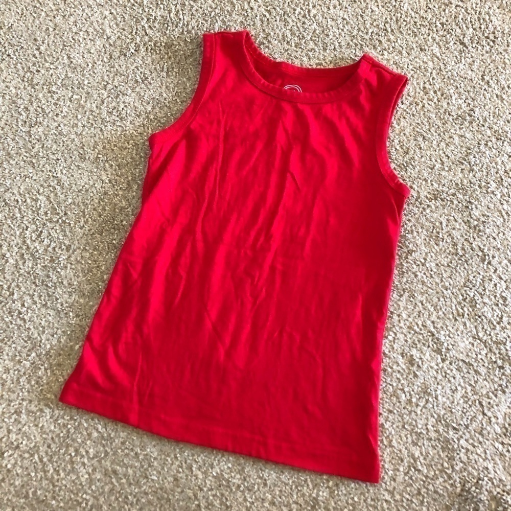 Wonder Nation Red cotton blend high neck tank top in size XS